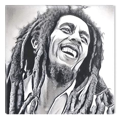 Startonight Canvas Wall Art Black and White Abstract Bob Marley ...