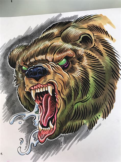 Angry Bear Drawing at GetDrawings | Free download