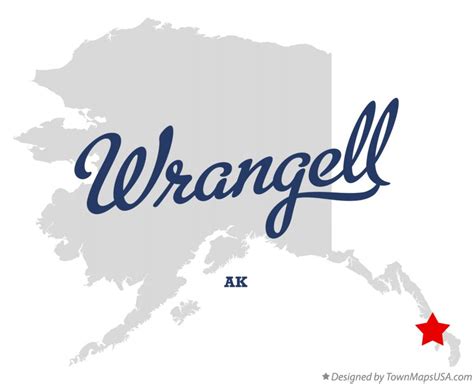 Map of Wrangell, AK, Alaska