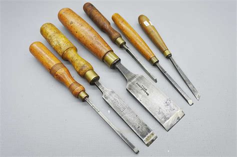 Vintage Set Of 6 Wood Chisels, - Tool Exchange