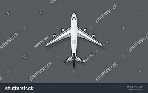 Plane Top View Flat Design Vector Stock Vector (Royalty Free ...