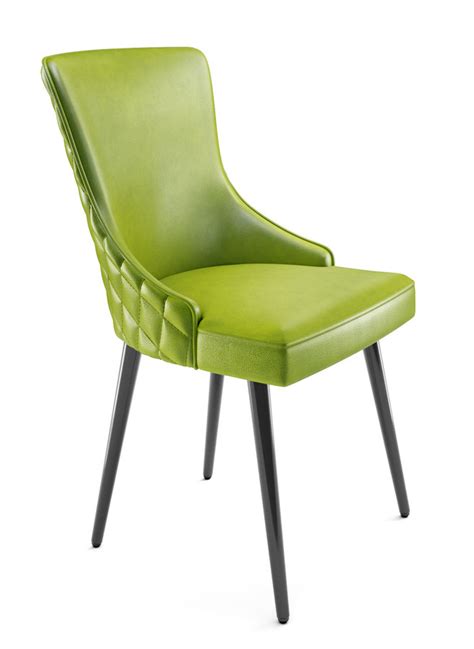 4017 Modern Restaurant Chair - Metal Legs - Diamond Design Outer Back ...