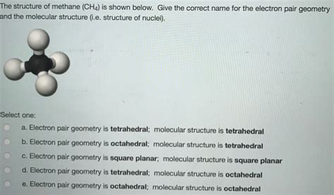 Ch4 molecular geometry - hacwc