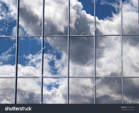 Reflection Clouds Mirror Glass Windows Building Stock Photo 17437303 ...