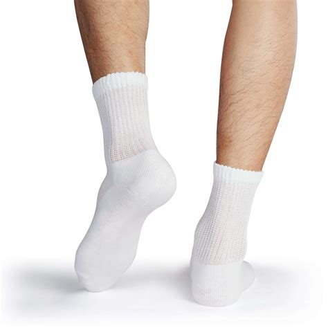 Breathable Cotton Diabetic Socks, with Seamless Toe and Cushion Sole 4 ...