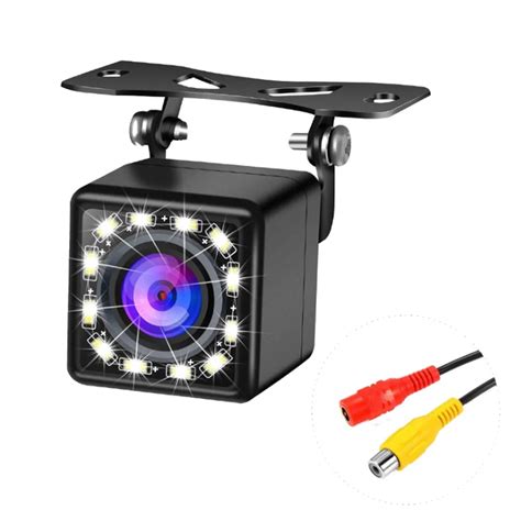 12 LED Light Night Vision Car Rear View Camera Universal Backup Parking ...