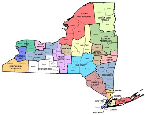 New York State Map By Counties - Table Rock Lake Map