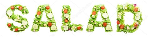 Salad word made with salad — Stock Photo © AsierRomeroCarballo #62759953