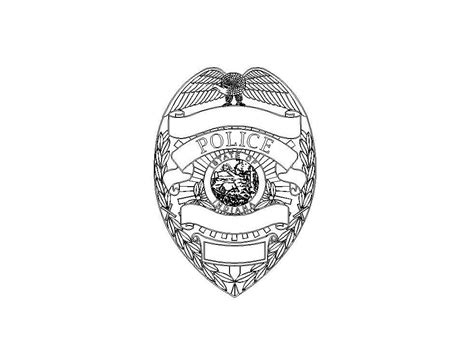 Blank Police Badge & Indiana Police Badge Laser Engraving Cricut ...