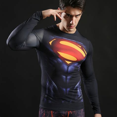 Superman Black and Blue Full-Sleeves Compression T-Shirt – REAL ...