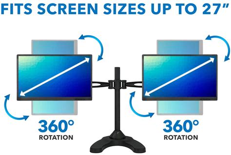 Full Motion Dual Monitor Desk Stand – Mount-It!