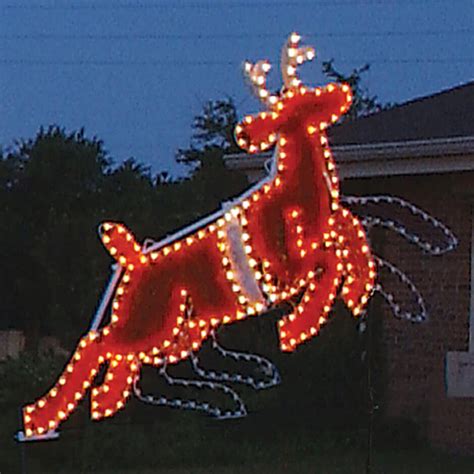 Holiday Lighting Specialists 9.6-ft Animated Lead Reindeer Outdoor ...