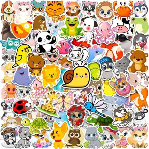 Cute Cartoon Animals Pet Stickers Kawaii Cute Animal - Temu