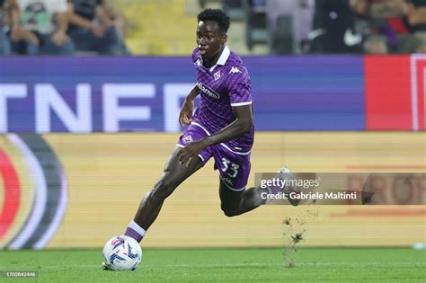 Michael Kayode of ACF Fiorentina in action during the Serie A TIM ...