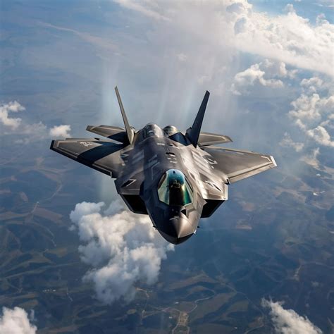 Lockheed Martin F-35 Lightning II fighter jet ascending shar... by ...