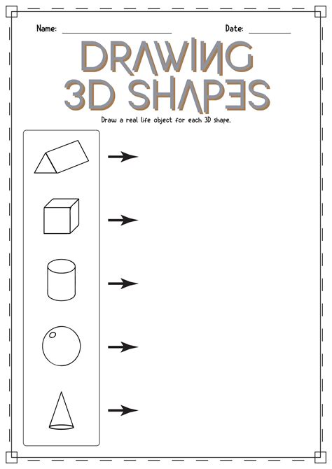 13 Drawing Shapes Worksheets - Free PDF at worksheeto.com