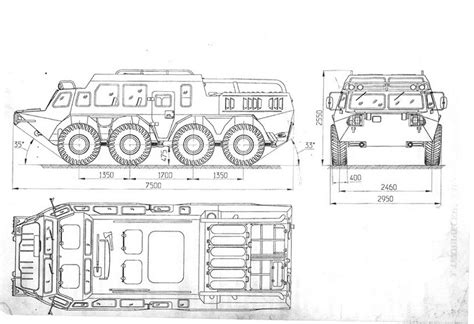 BTR-80 Blueprint - Download free blueprint for 3D modeling