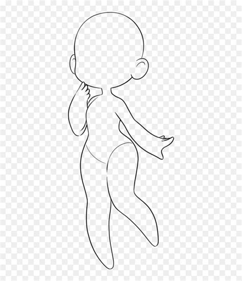 Female Chibi Drawing Bases , Png Download - Chibi Drawing Base ...