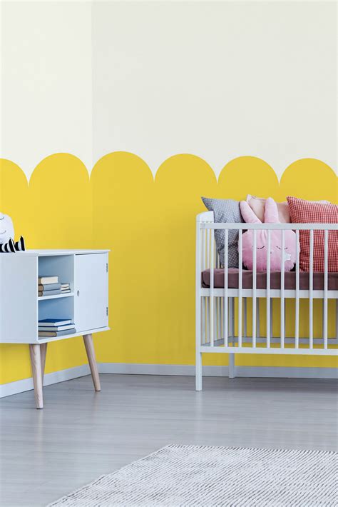 Aesthetic Yellow Shape Peel and Stick Wall Mural or Unpasted