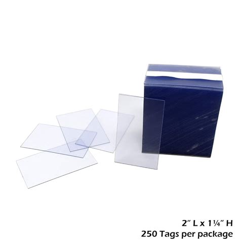 Amazon.com : 1.25" x 2" Clear Plastic Tags, Shelf Label Holders - 250 ...