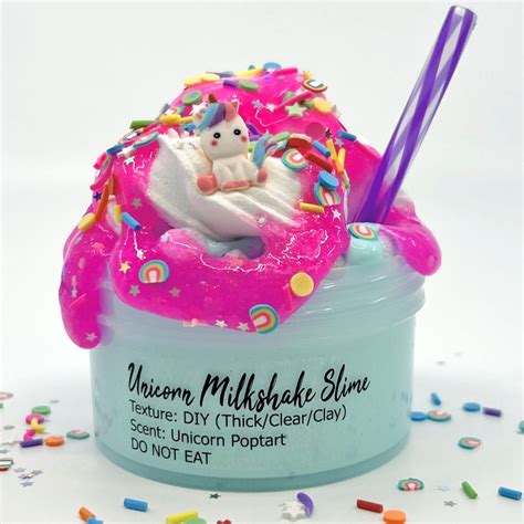 Unicorn Milkshake DIY Slime - Artistic Rainbow Slime Shop