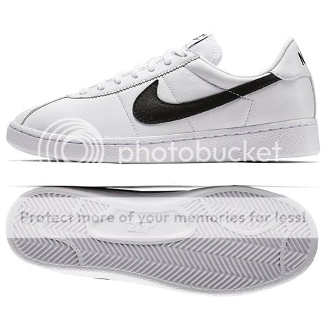 Nike Bruin QS Leather ‘70s 842956-101 White/Black Swoosh Men's Shoes