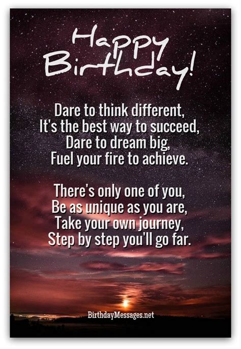 Inspirational Birthday Poems to Lift Up Someone Special