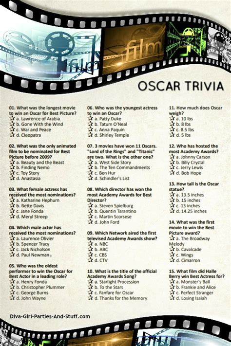 Oscar Trivia, A Movie Quiz on the Best of the Best