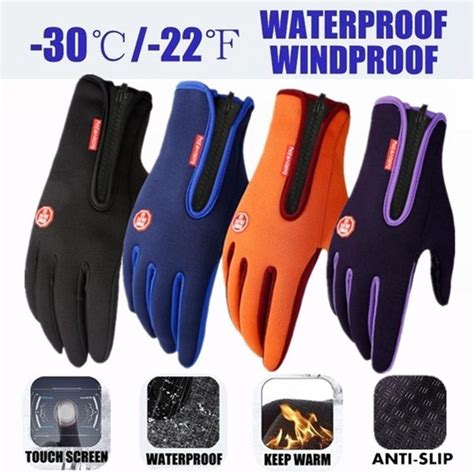 Winter Gloves For Men Waterproof Windproof Cold Gloves Snowboard ...