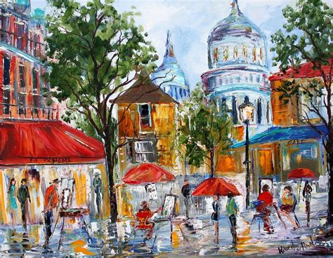 Montmartre Paris Painting by Karen Tarlton