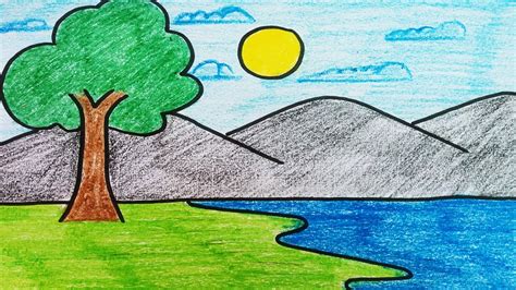 Scenery Easy Drawing, 46% OFF | www.pinnaxis.com