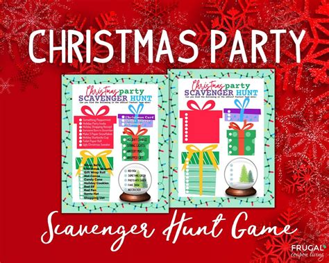 Work Christmas Party Games for Large Groups Fun Christmas Scavenger ...