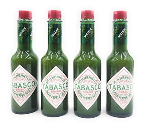 Tabasco Green Pepper Sauce, 5-ounce Bottle (Pack of 4) | Scoville Scale