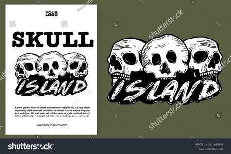 Skull Island Poster Flyers Illustration Stock Vector (Royalty Free ...