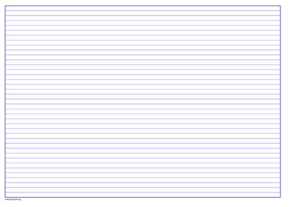 Printable paper download Lined landscape free PDF download