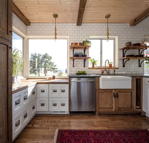 Small Rustic Farmhouse Kitchen - Farmhouse - Kitchen - Denver - by ...