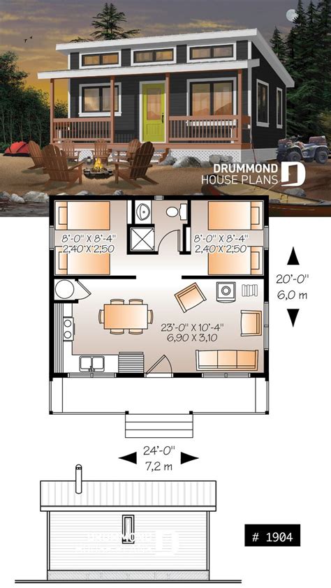 Small 2 Bedroom Cabin Floor Plans - floorplans.click