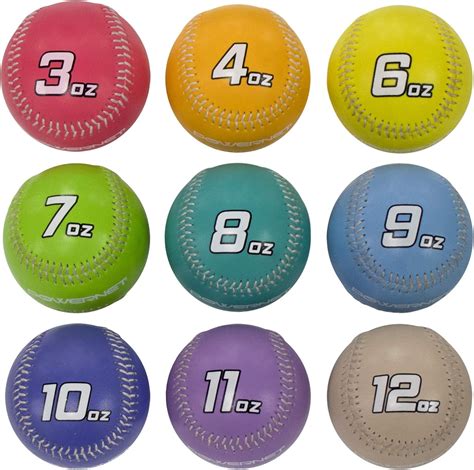 PowerNet Progressive Weighted Training Baseballs | 9 Pack Various ...