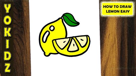 How To Draw Lemon Easy | Lemon Slice Drawing