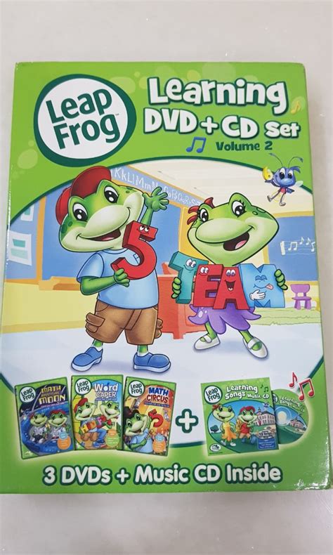 Leapfrog Learning DVD (math adventure, word caper, math circus) + CD ...