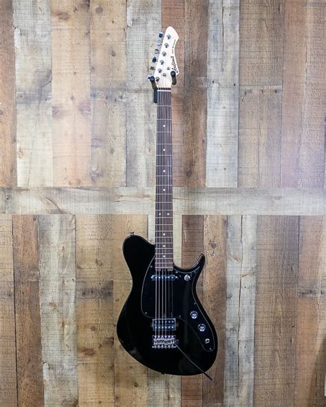 Aria Baritone Electric Guitar Black, MIRC | Reverb