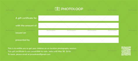 Photography Gift Certificate Design Template in PSD, Word, Publisher ...