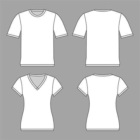 T-Shirt Outline White template 22051229 Vector Art at Vecteezy