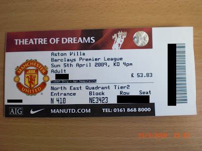 ME: MANCHESTER UNITED VS ASTON VILLA TICKETS!!!