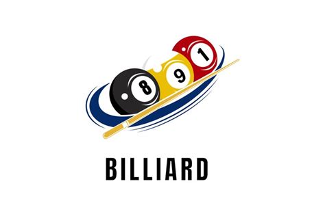 Simple billiards logo design template