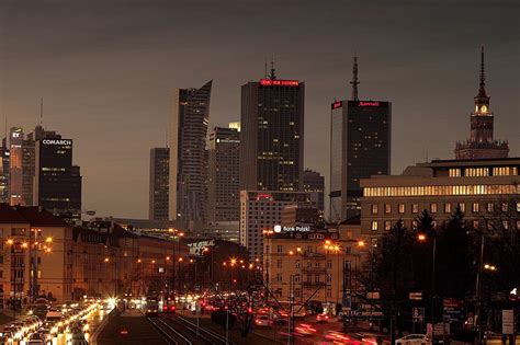 Download Warsaw at Night Royalty Free Stock Photo and Image