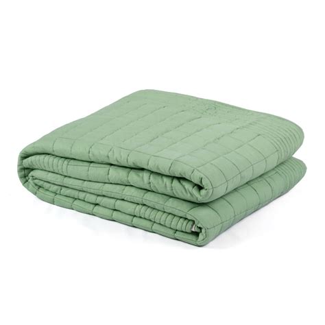 SAGE GREEN Cotton Quilt With 2 Coordinated Pillow Cases Sizes - Etsy