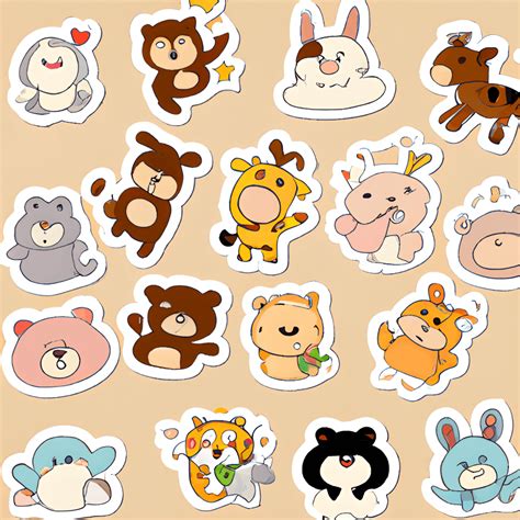 Cute Animal Stickers · Creative Fabrica