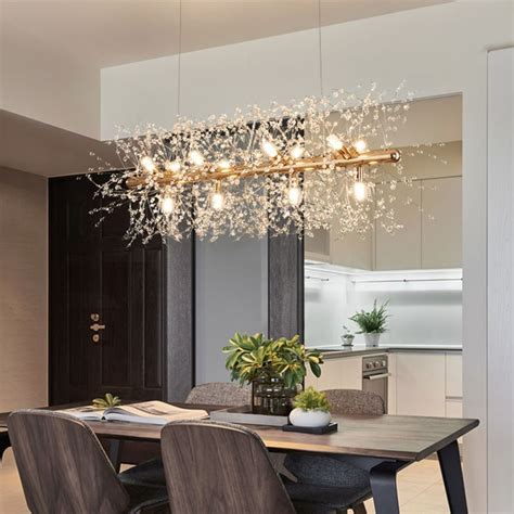 Modern Dining Room Lights ~ Modern Led Crystal Pendant Light Horizontal ...