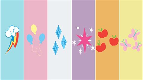 Cutie Mark Of Each Of The Mane Six Twilight Sparkle, Pinkie Pie ...